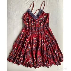 Hollister Red Floral Dress!